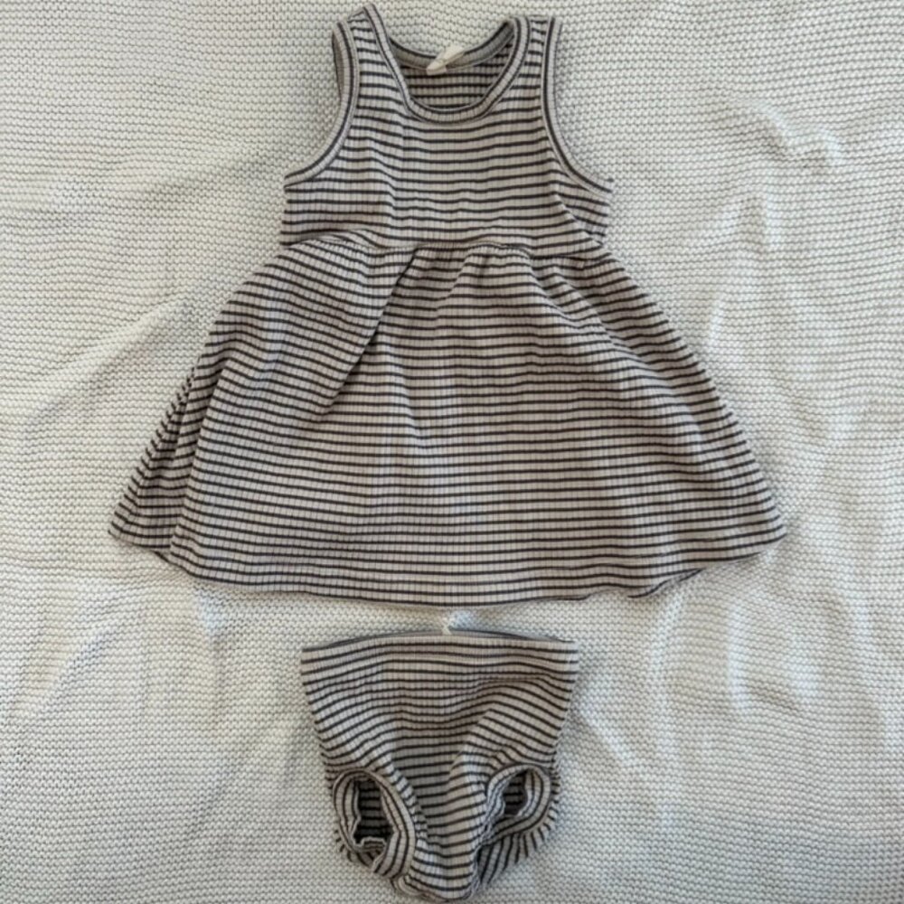 Striped Tank Dress with Bloomers